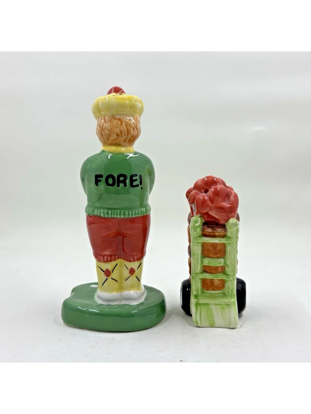 OCI Omnibus Golfer & Golf Bag Salt & Pepper Shakers Vintage